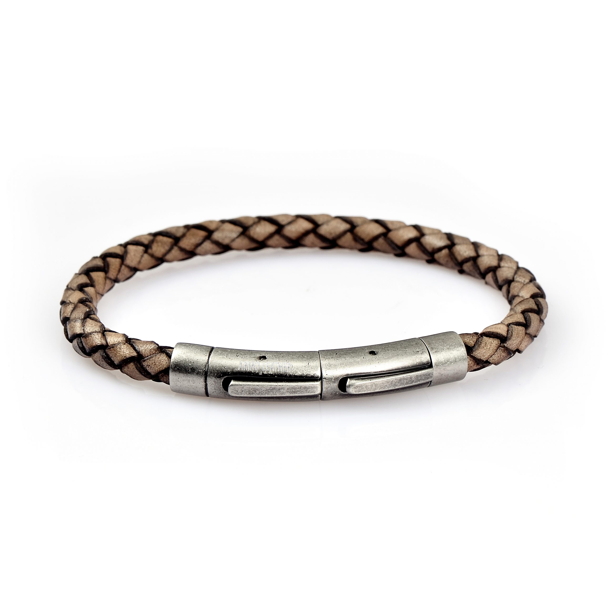 Braided grey edged with adjustable clasp