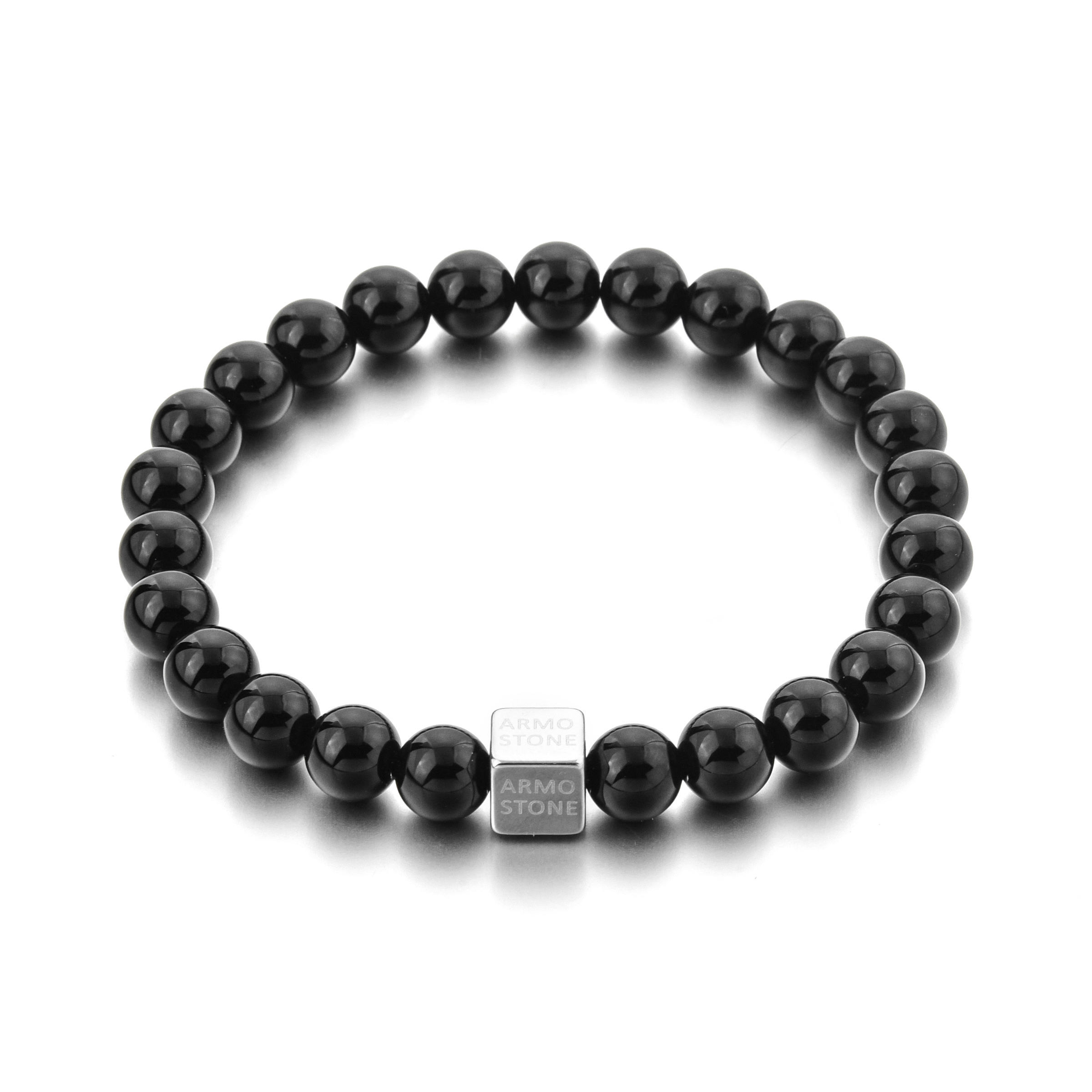 Herrenarmband Glänzende Onyx-Steine