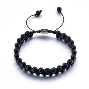 Alternative view of Herrenarmband Matte Onyx 6 mm Steine