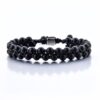 Herrenarmband Matte Onyx 6 mm Steine