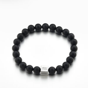 Herrenarmband Matte Onyx-Steine